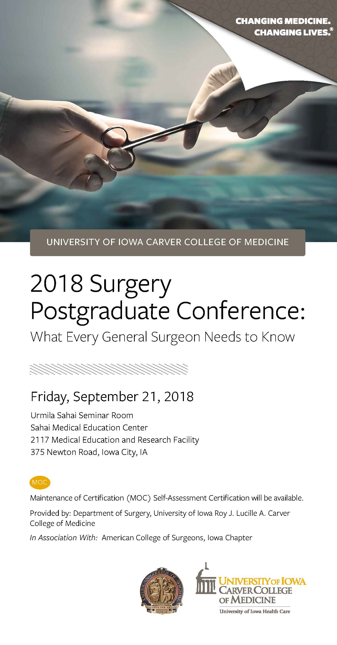 Surgery Postgraduate Conference 2018: What Every General Surgeon Needs to Know Banner